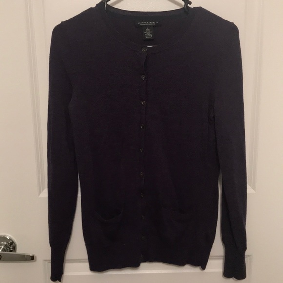 Banana Republic Purple Sweater Extra Fine Merino S - Picture 2 of 5